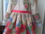 Платья детские и взрослые в украинском стиле, маки, хлопок - фото 2