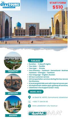 Uzbekistan Classical Tour 6 days/5 nights - 510 USD