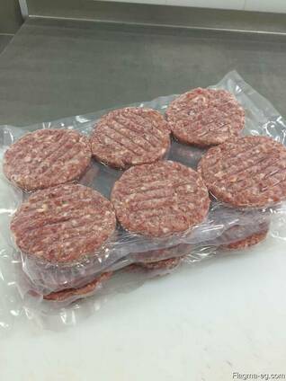 We sell frozen hamburger patties for export.